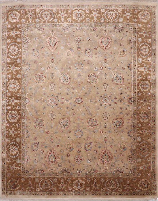 Jaipur Beige Hand Knotted 81 X 101 Area Rug 905-145358 Image 0