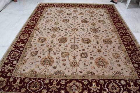 Jaipur Beige Hand Knotted 80 X 102 Area Rug 905-145359 Image 10