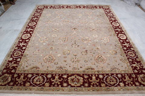 Jaipur Beige Hand Knotted 80 X 102 Area Rug 905-145359 Image 1