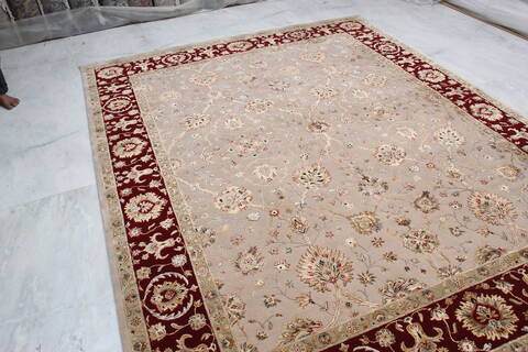 Jaipur Beige Hand Knotted 80 X 102 Area Rug 905-145359 Image 2