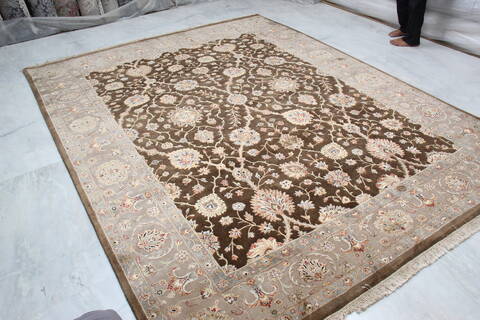 Jaipur Brown Hand Knotted 80 X 102 Area Rug 905-145360 Image 2