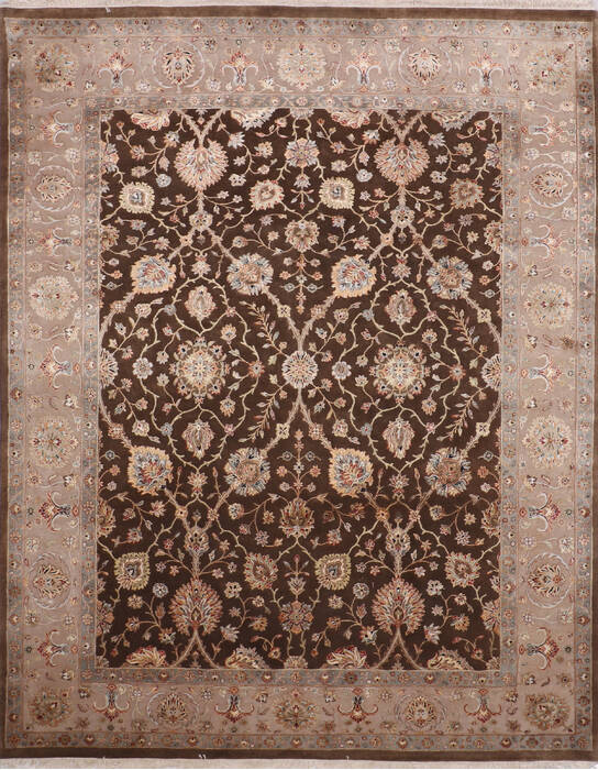 Jaipur Brown Hand Knotted 80 X 102 Area Rug 905-145360 Image 0
