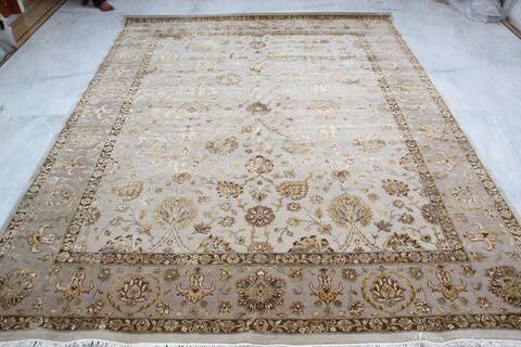 Jaipur White Hand Knotted 81 X 102 Area Rug 905-145363 Image 1