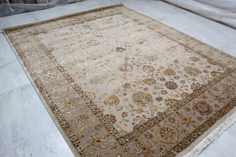 Jaipur White Hand Knotted 81 X 102 Area Rug 905-145363 Image 2