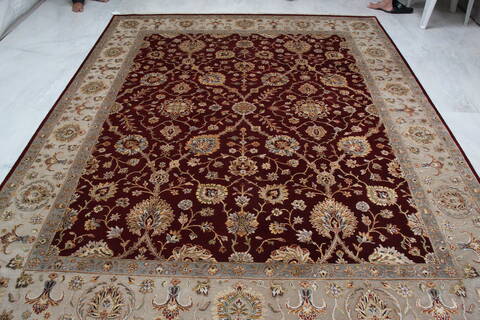 Jaipur Red Hand Knotted 81 X 102 Area Rug 905-145364 Image 10