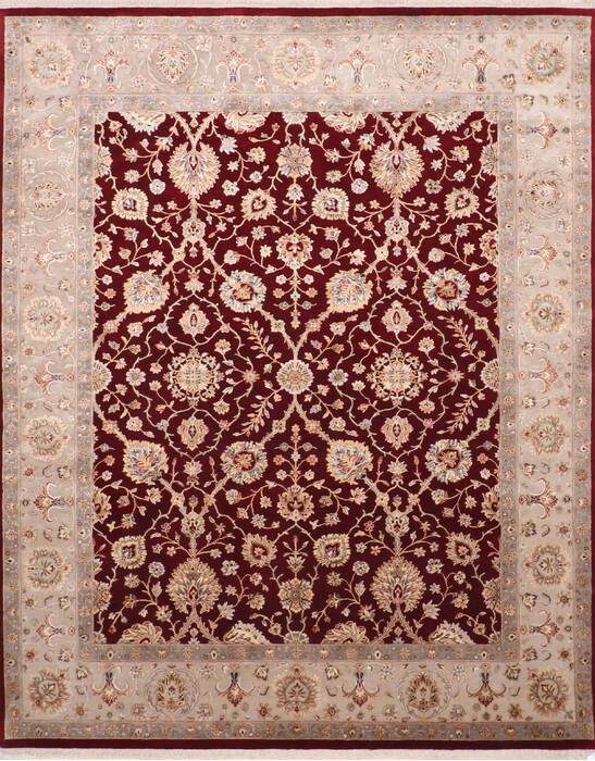 Jaipur Red Hand Knotted 81 X 102 Area Rug 905-145364 Image 0