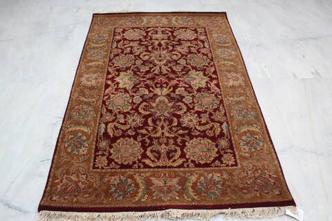 Jaipur Red Hand Knotted 41 X 62 Area Rug 905-145367 Image 1