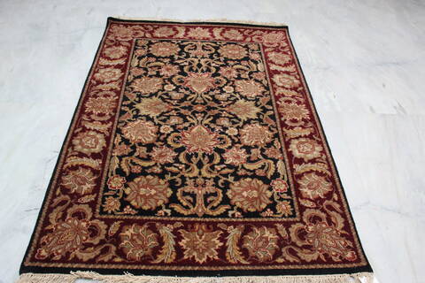 Jaipur Black Hand Knotted 42 X 511 Area Rug 905-145368 Image 1