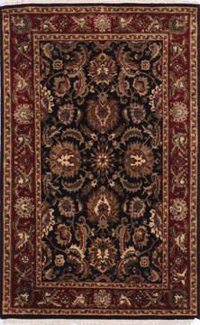 Jaipur Black Hand Knotted 4'0" X 6'4"  Area Rug 905-145369