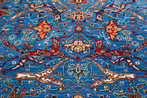 Chobi Blue Hand Knotted 59 X 710 Area Rug 700-145374 Image 3
