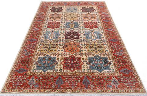 Chobi Beige Hand Knotted 60 X 90 Area Rug 700-145377 Image 1