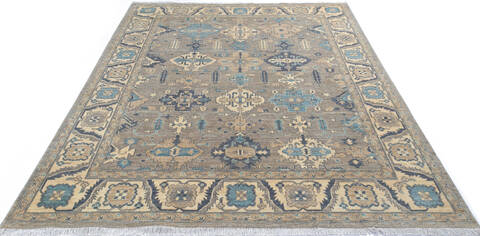 Chobi Grey Hand Knotted 82 X 910 Area Rug 700-145384 Image 1