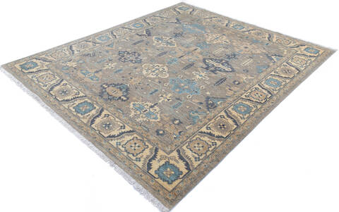 Chobi Grey Hand Knotted 82 X 910 Area Rug 700-145384 Image 2