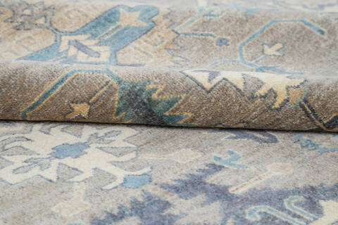 Chobi Grey Hand Knotted 82 X 910 Area Rug 700-145384 Image 6