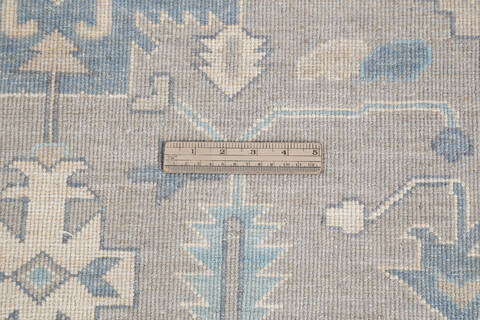 Chobi Grey Hand Knotted 82 X 910 Area Rug 700-145384 Image 7