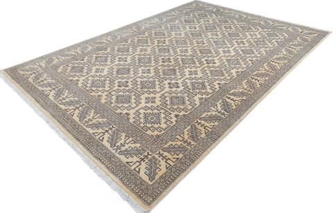 Chobi Beige Hand Knotted 92 X 134 Area Rug 700-145385 Image 2