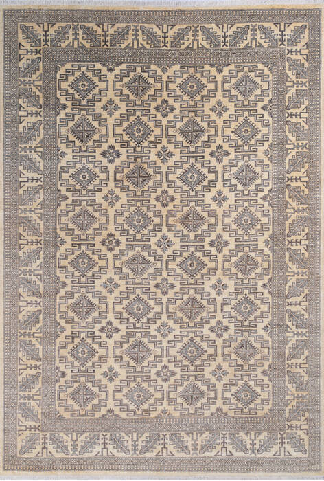 Chobi Beige Hand Knotted 92 X 134 Area Rug 700-145385 Image 0