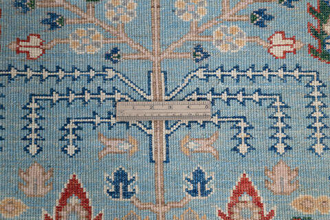 Chobi Blue Runner Hand Knotted 25 X 97 Area Rug 700-145388 Image 6
