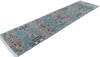 Chobi Blue Runner Hand Knotted 25 X 97 Area Rug 700-145388 Thumb 2