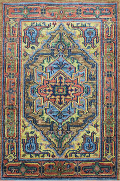 Vintage Multicolor Hand Knotted 2'0" X 3'0"  Area Rug 902-145396