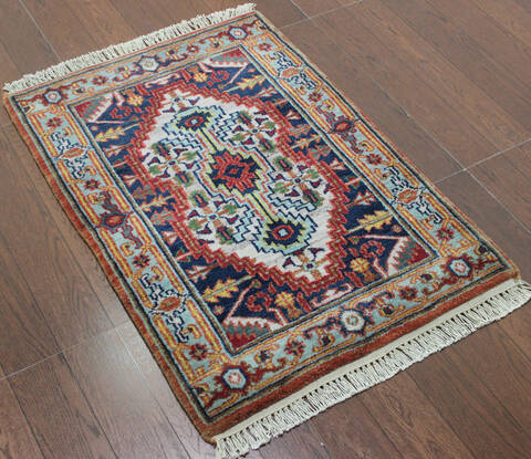 Vintage Multicolor Hand Knotted 20 X 30 Area Rug 902-145397 Image 2