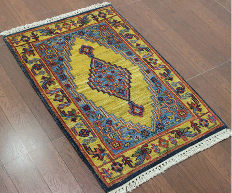 Vintage Multicolor Hand Knotted 20 X 30 Area Rug 902-145398 Image 2
