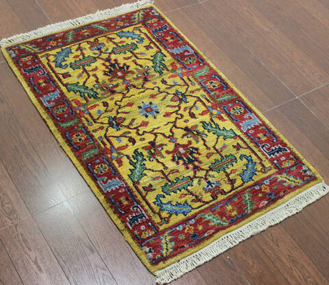 Vintage Multicolor Hand Knotted 20 X 30 Area Rug 902-145400 Image 1