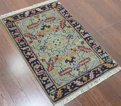 Vintage Multicolor Hand Knotted 20 X 30 Area Rug 902-145401 Image 2