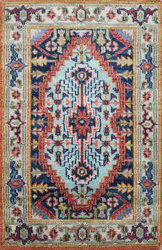 Vintage Multicolor Hand Knotted 2'0" X 3'0"  Area Rug 902-145402