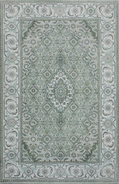 Mahi Grey Hand Knotted 2'0" X 3'0"  Area Rug 902-145414