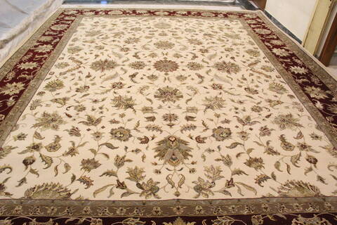 Jaipur White Hand Knotted 122 X 152 Area Rug 905-145424 Image 10