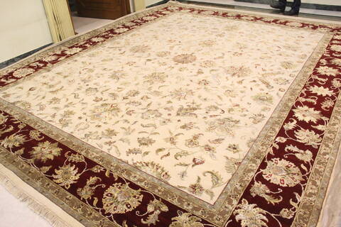 Jaipur White Hand Knotted 122 X 152 Area Rug 905-145424 Image 9