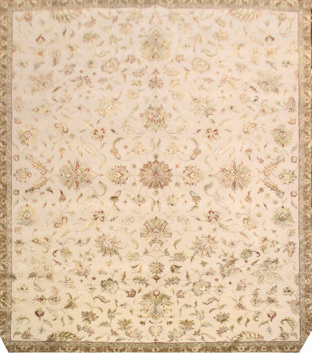 Jaipur White Hand Knotted 122 X 152 Area Rug 905-145424 Image 0
