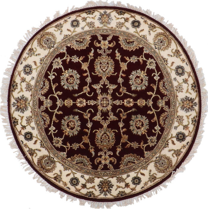 Jaipur Red Round Hand Knotted 41 X 42 Area Rug 905-145427 Image 0