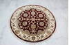 Jaipur Red Round Hand Knotted 41 X 42  Area Rug 905-145427 Thumb 1