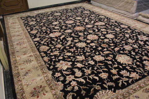 Jaipur Black Hand Knotted 120 X 180 Area Rug 905-145429 Image 1