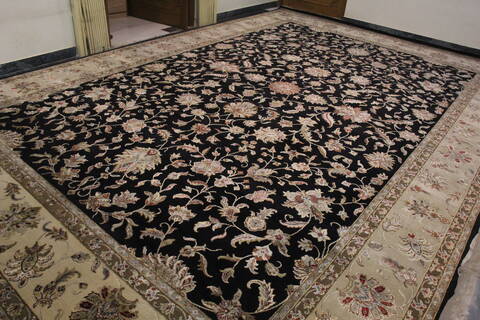Jaipur Black Hand Knotted 120 X 180 Area Rug 905-145429 Image 2