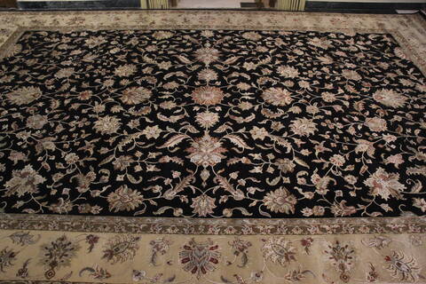 Jaipur Black Hand Knotted 120 X 180 Area Rug 905-145429 Image 3