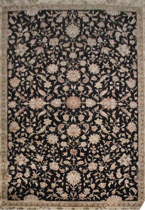 Jaipur Black Hand Knotted 120 X 180 Area Rug 905-145429 Image 0