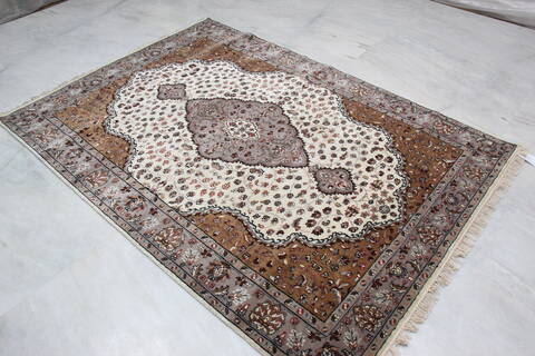 Mahi White Hand Knotted 51 X 71 Area Rug 905-145430 Image 2