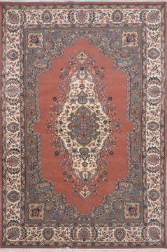 Indian Mahi Orange Rectangle 6x9 ft Wool Carpet 145431