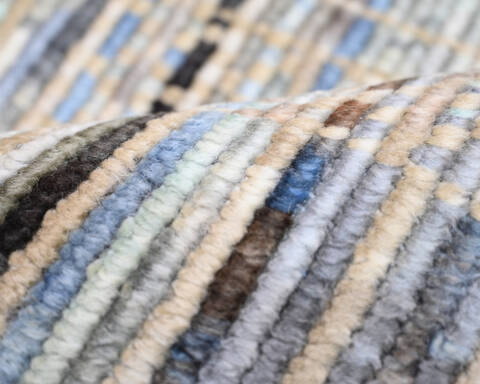 Modern-Contemporary Multicolor Hand Knotted 80 X 100 Area Rug 904-145433 Image 6