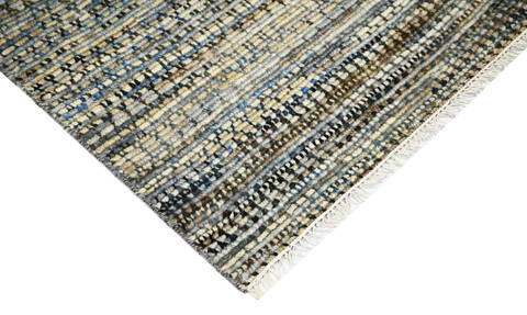 Modern-Contemporary Multicolor Hand Knotted 83 X 102 Area Rug 904-145438 Image 2