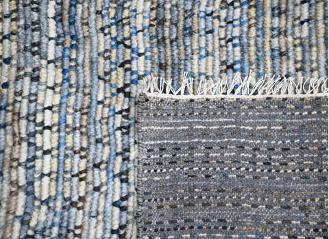 Modern-Contemporary Multicolor Hand Knotted 83 X 102 Area Rug 904-145438 Image 4