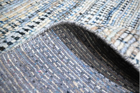 Modern-Contemporary Multicolor Hand Knotted 83 X 102 Area Rug 904-145438 Image 7