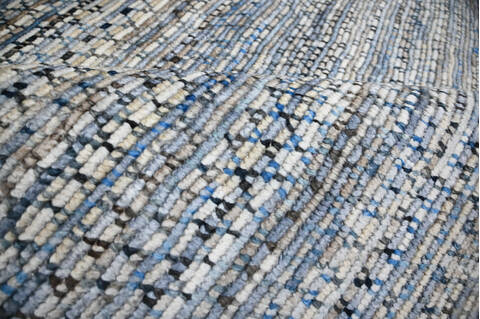 Modern-Contemporary Multicolor Hand Knotted 83 X 102 Area Rug 904-145438 Image 8