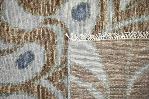 Modern-Contemporary Multicolor Hand Knotted 81 X 101 Area Rug 904-145440 Image 3