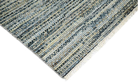 Modern-Contemporary Multicolor Hand Knotted 83 X 103 Area Rug 904-145442 Image 2