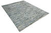 Modern-Contemporary Multicolor Hand Knotted 83 X 103 Area Rug 904-145442 Thumb 1