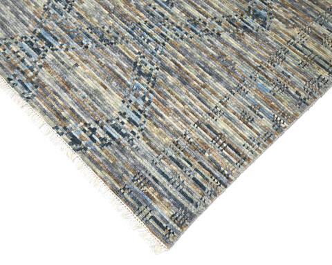 Modern-Contemporary Multicolor Hand Knotted 711 X 101 Area Rug 904-145445 Image 2